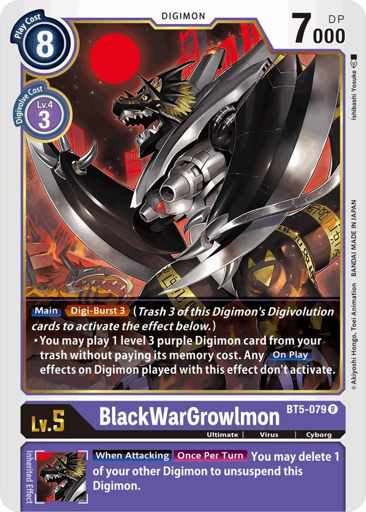 Image for BlackWarGrowlmon (BT5-079 R) (Battle of Omni) - Digimon Card Game