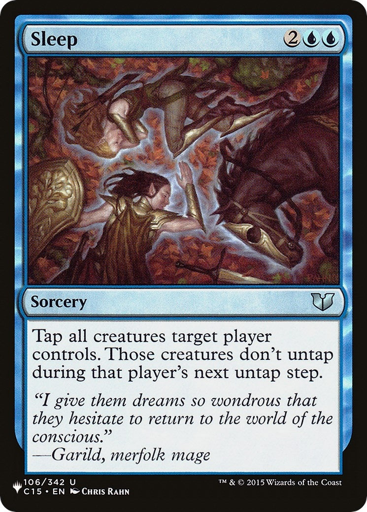 Image for Sleep (C15) (106/342) (The List Reprints) - Magic: The Gathering