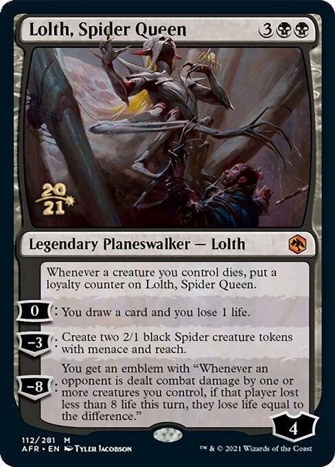 Image for Lolth, Spider Queen (112) (Prerelease Cards) - Magic: The Gathering
