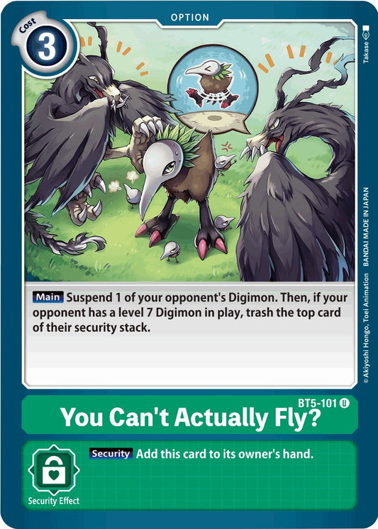Image for You Can't Actually Fly? (BT5-101 U) (Battle of Omni) - Digimon Card Game