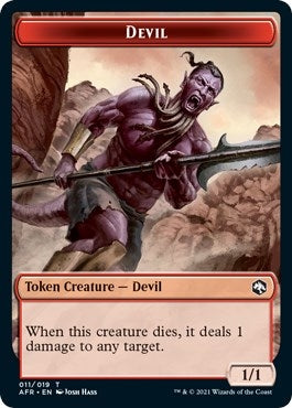 Image for Devil // Emblem - Mordenkainen Double-Sided Token (11 // 18) (Adventures in the Forgotten Realms) - Magic: The Gathering