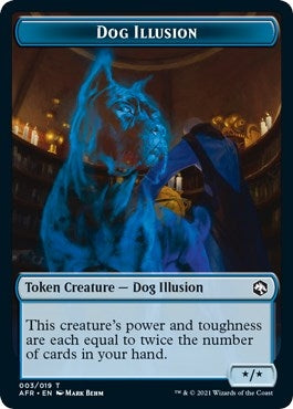 Image for Dog Illusion // Vecna Double-Sided Token (3 // 8) (Adventures in the Forgotten Realms) - Magic: The Gathering