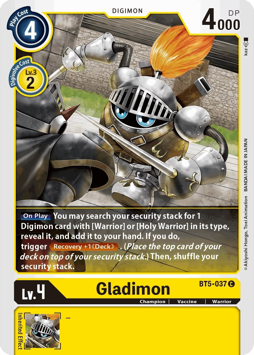 Image for Gladimon (BT5-037 C) (Battle of Omni) - Digimon Card Game