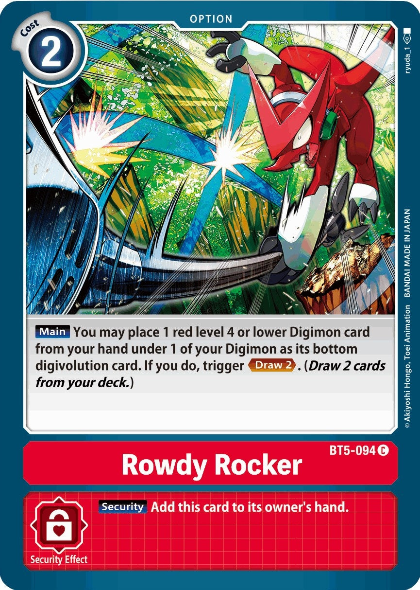 Image for Rowdy Rocker (BT5-094 C) (Battle of Omni) - Digimon Card Game
