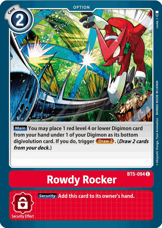 Image for Rowdy Rocker (BT5-094 C) (Battle of Omni) - Digimon Card Game