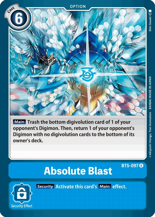 Image for Absolute Blast (BT5-097 U) (Battle of Omni) - Digimon Card Game