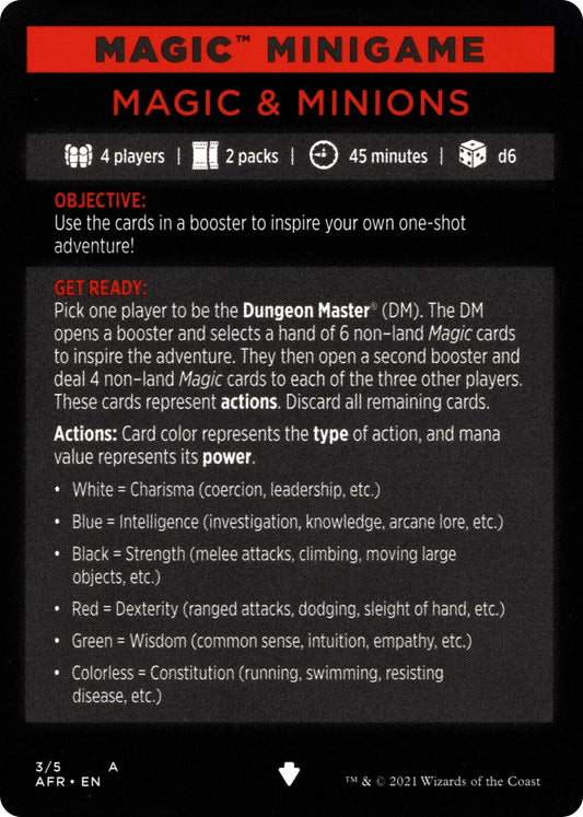 Image for Magic Minigame: Magic & Minions (3) (Adventures in the Forgotten Realms) - Magic: The Gathering