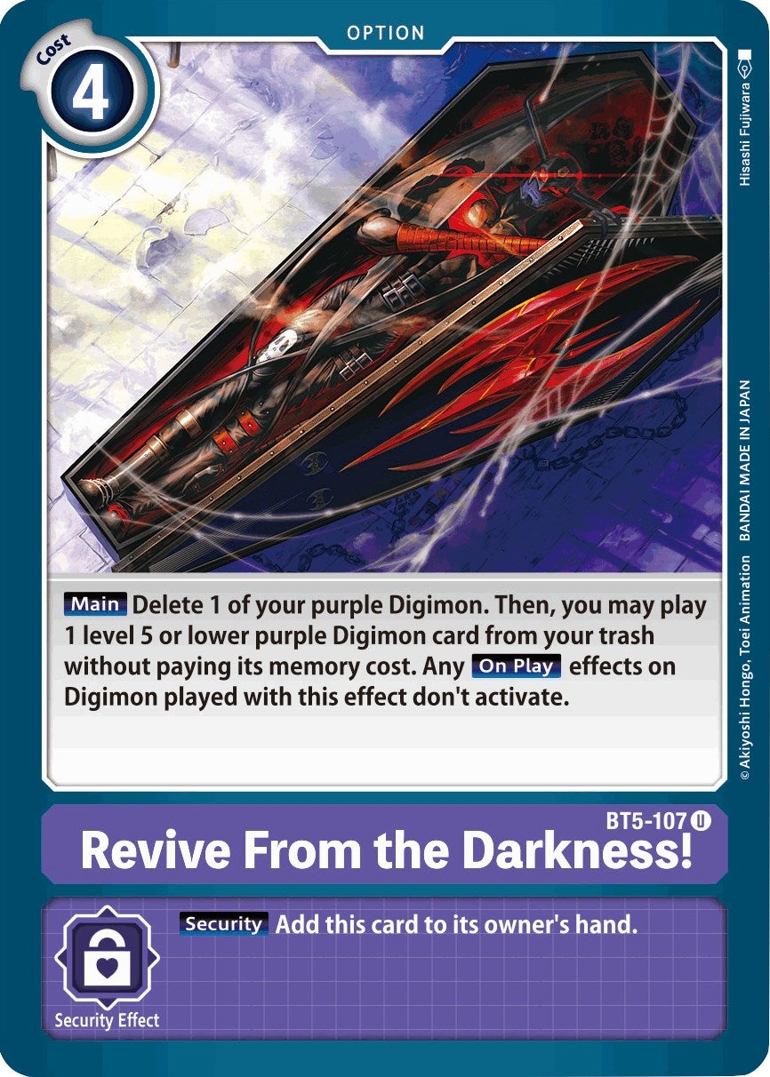 Image for Revive From the Darkness! (BT5-107 U) (Battle of Omni) - Digimon Card Game