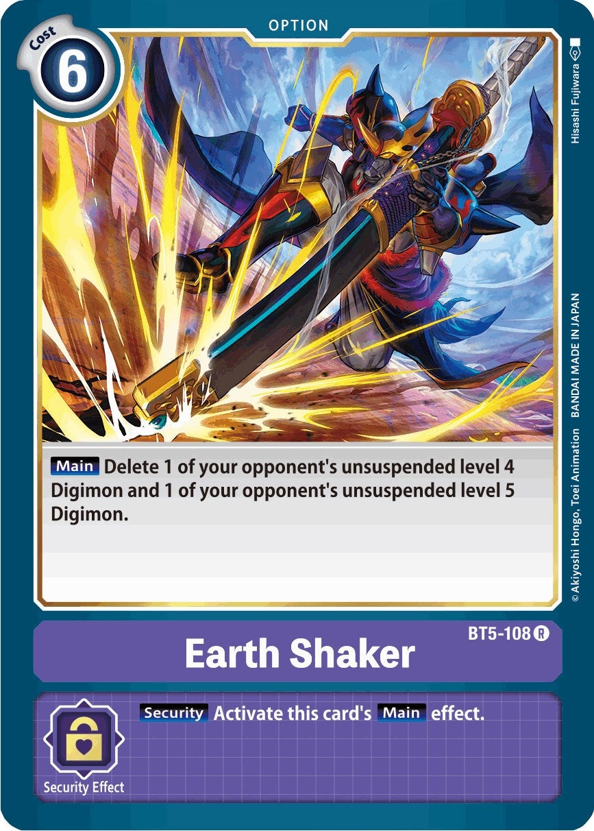 Image for Earth Shaker (BT5-108 R) (Battle of Omni) - Digimon Card Game