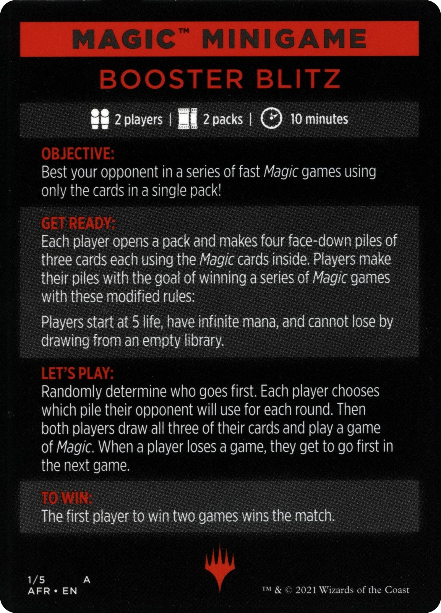 Image for Magic Minigame: Booster Blitz (1) (Adventures in the Forgotten Realms) - Magic: The Gathering