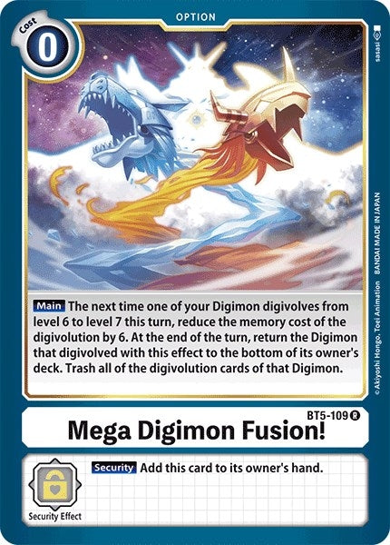 Image for Mega Digimon Fusion! (BT5-109 R) (Battle of Omni) - Digimon Card Game