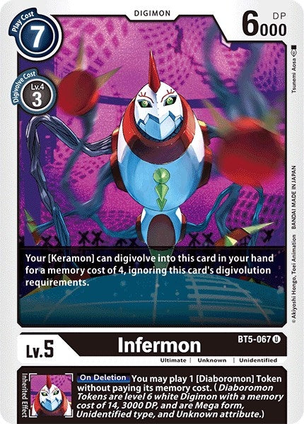 Image for Infermon (BT5-067 U) (Battle of Omni) - Digimon Card Game