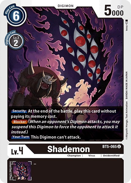 Image for Shademon (BT5-065 U) (Battle of Omni) - Digimon Card Game