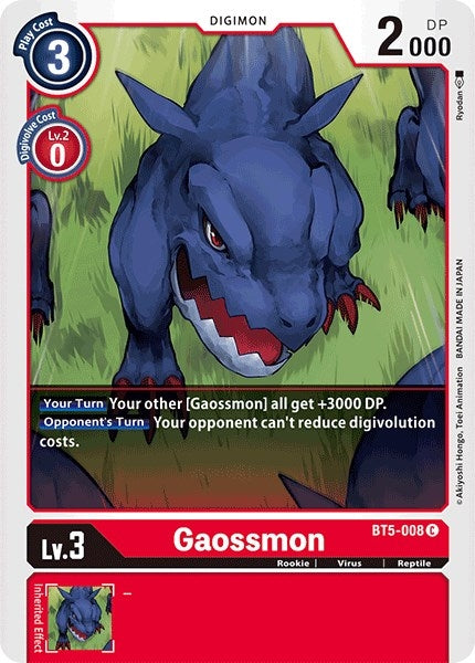 Image for Gaossmon (BT5-008 C) (Battle of Omni) - Digimon Card Game