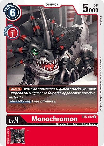 Image for Monochromon (BT5-012 C) (Battle of Omni) - Digimon Card Game
