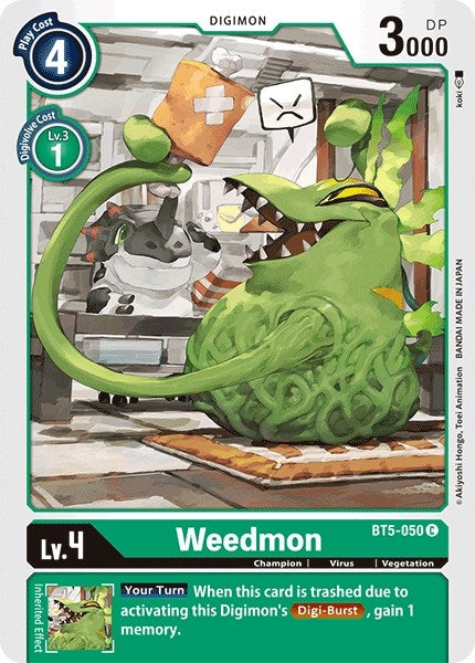 Image for Weedmon (BT5-050 C) (Battle of Omni) - Digimon Card Game