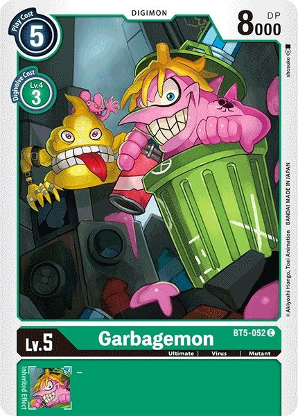 Image for Garbagemon (BT5-052 C) (Battle of Omni) - Digimon Card Game