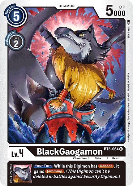 Image for BlackGaogamon (BT5-064 C) (Battle of Omni) - Digimon Card Game