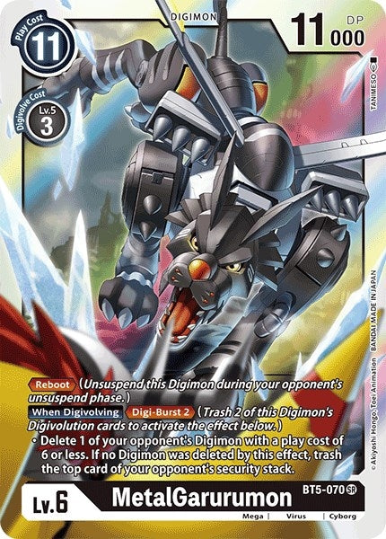 Image for MetalGarurumon - BT5-070 (BT5-070 SR) (Battle of Omni) - Digimon Card Game