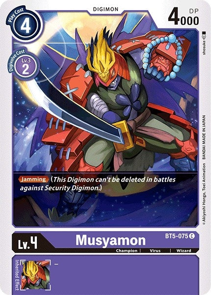 Image for Musyamon (BT5-075 C) (Battle of Omni) - Digimon Card Game