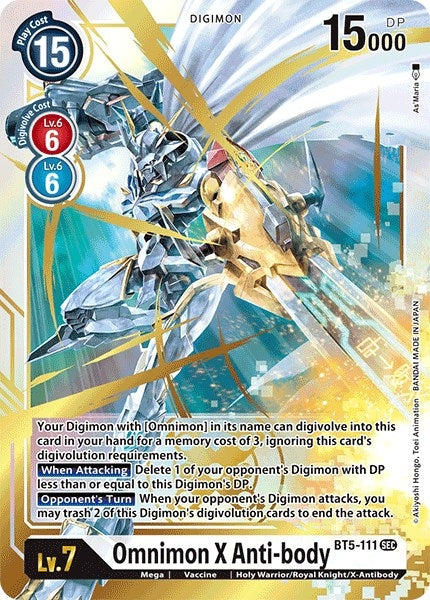Image for Omnimon X Anti-body (BT5-111 SEC) (Battle of Omni) - Digimon Card Game