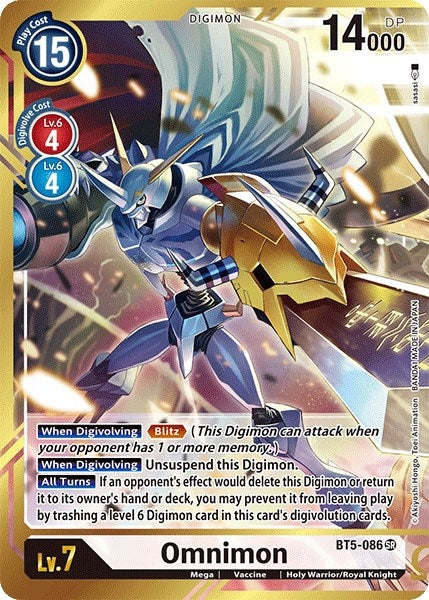 Image for Omnimon (Alternate Art - sasasi) (BT5-086 SR) (Battle of Omni) - Digimon Card Game