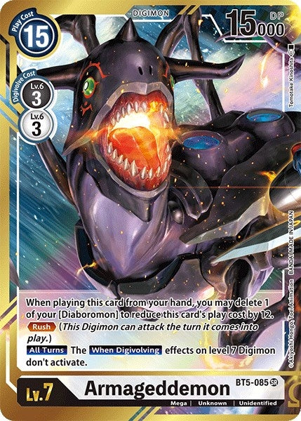 Image for Armageddemon (Alternate Art) (BT5-085 SR) (Battle of Omni) - Digimon Card Game