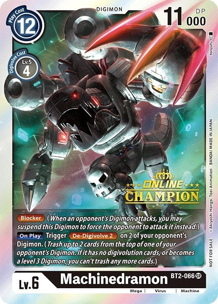 Image for Machinedramon - BT2-066 (2021 Championship Online Regional) [Online Champion] (BT2-066 SR) (Release Special Booster 1.0) - Digimon Card Game