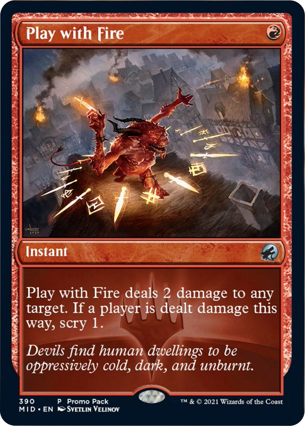 Image for Play with Fire (390) (Promo Pack: Innistrad: Midnight Hunt) - Magic: The Gathering