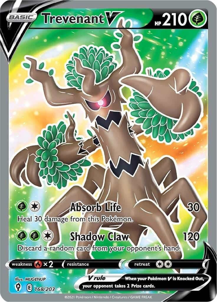 Image for Trevenant V (Full Art) (168/203) (SWSH07: Evolving Skies) - Pokemon