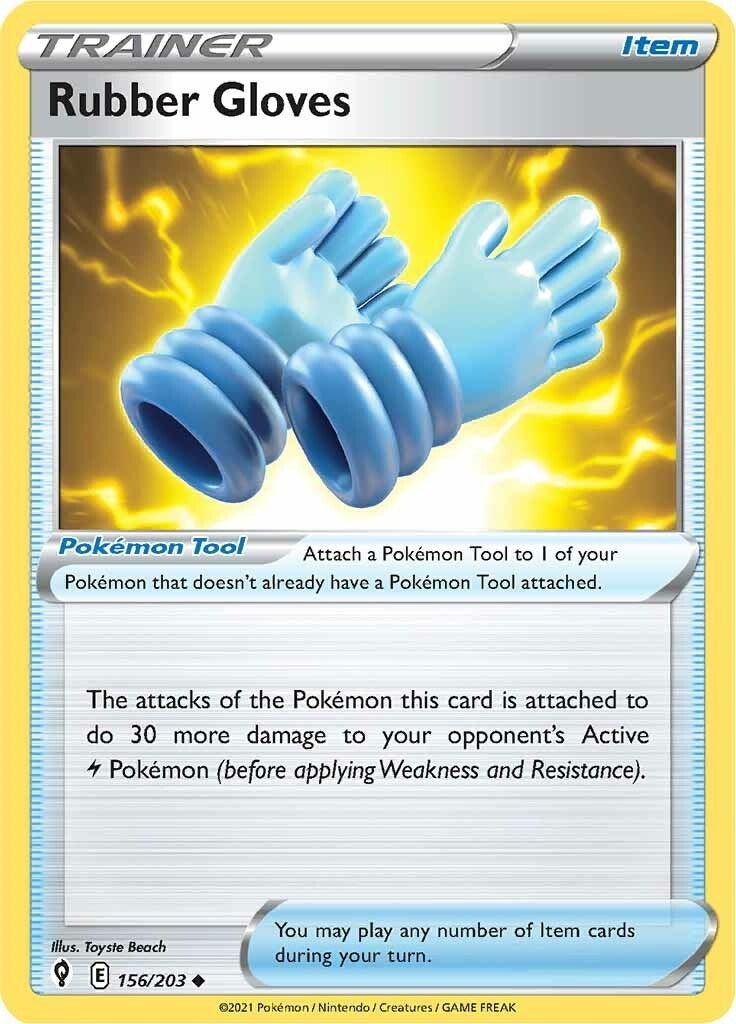 Image for Rubber Gloves (156/203) (SWSH07: Evolving Skies) - Pokemon