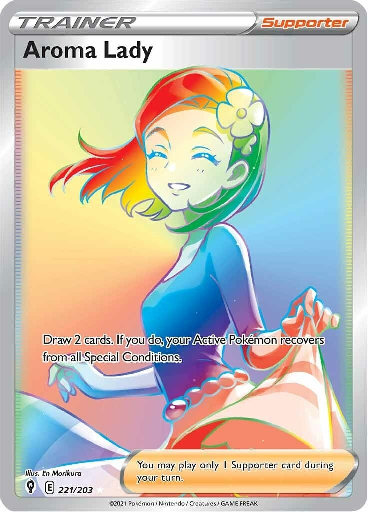 Image for Aroma Lady (Secret) (221/203) (SWSH07: Evolving Skies) - Pokemon