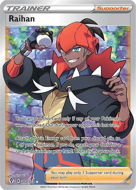 Image for Raihan (Full Art) (202/203) (SWSH07: Evolving Skies) - Pokemon