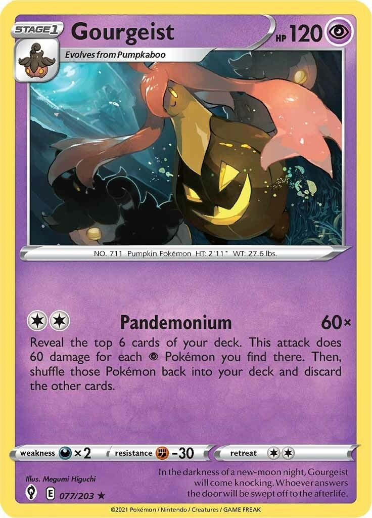Image for Gourgeist (077/203) (SWSH07: Evolving Skies) - Pokemon