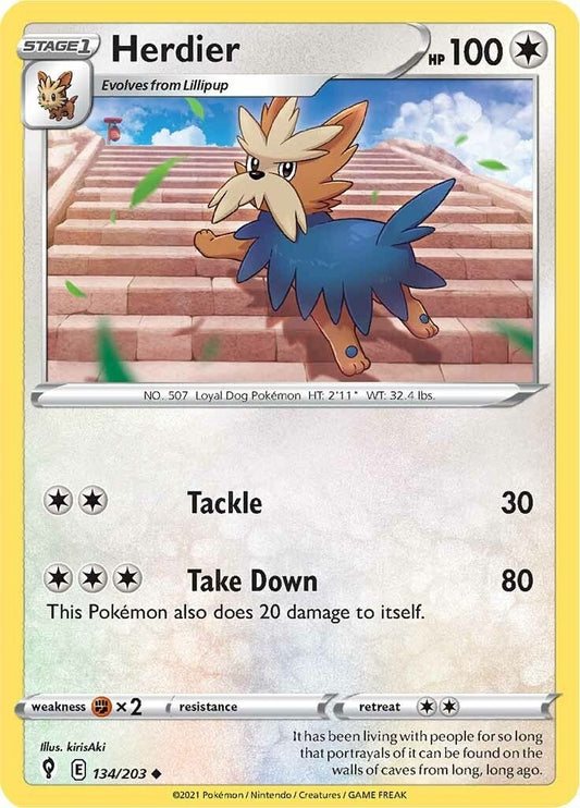 Image for Herdier (134/203) (SWSH07: Evolving Skies) - Pokemon