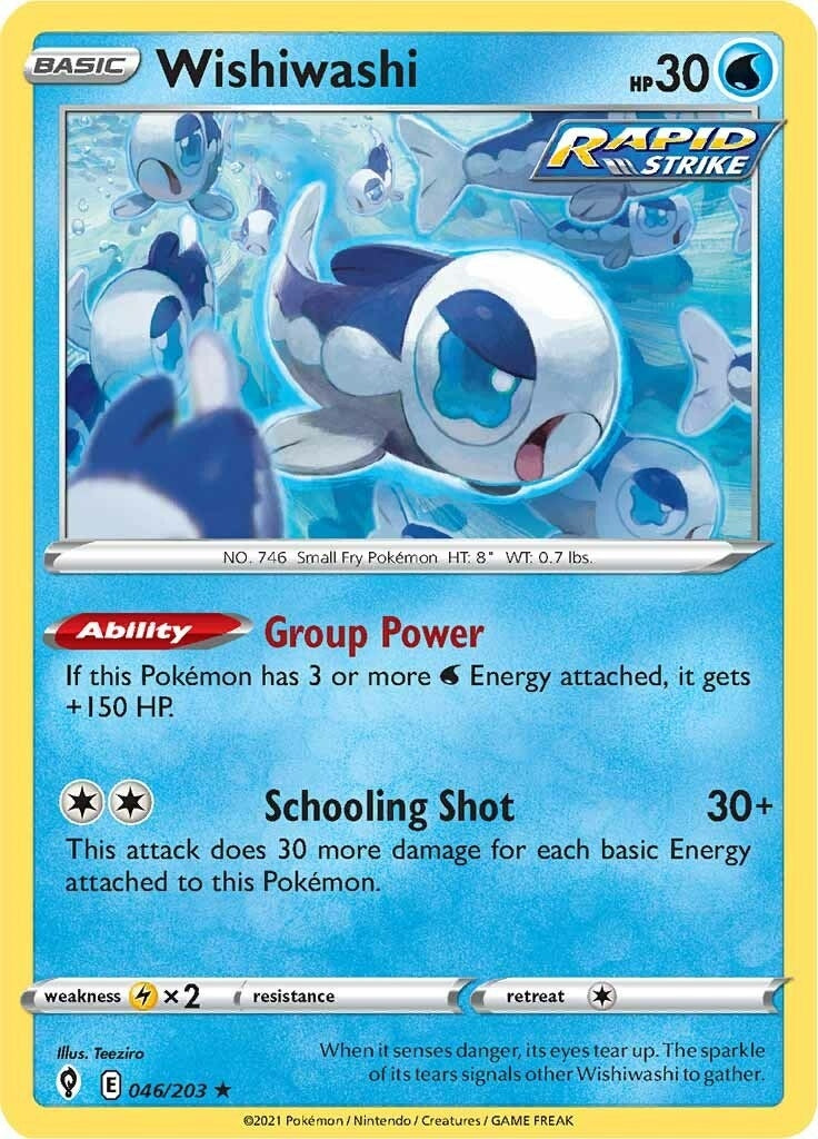 Image for Wishiwashi (046/203) (SWSH07: Evolving Skies) - Pokemon
