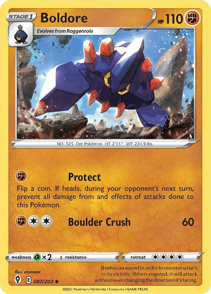 Image for Boldore (087/203) (SWSH07: Evolving Skies) - Pokemon