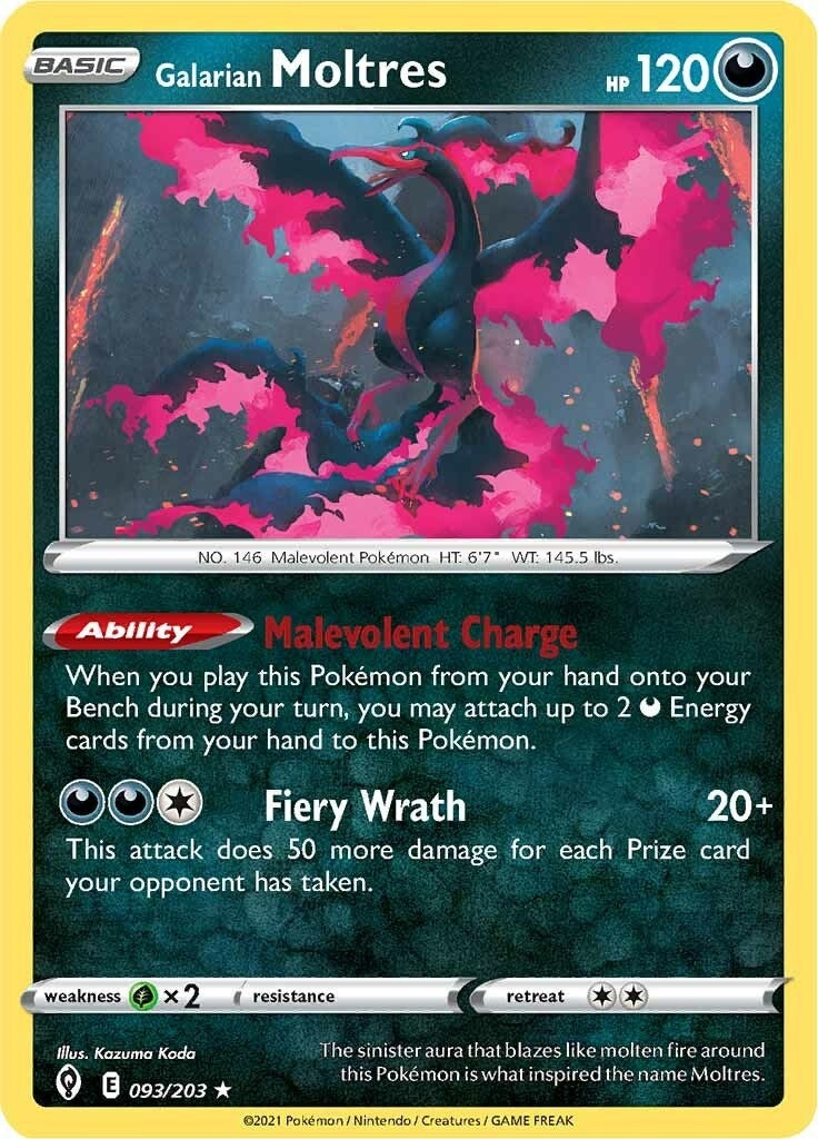 Image for Galarian Moltres (093/203) (SWSH07: Evolving Skies) - Pokemon