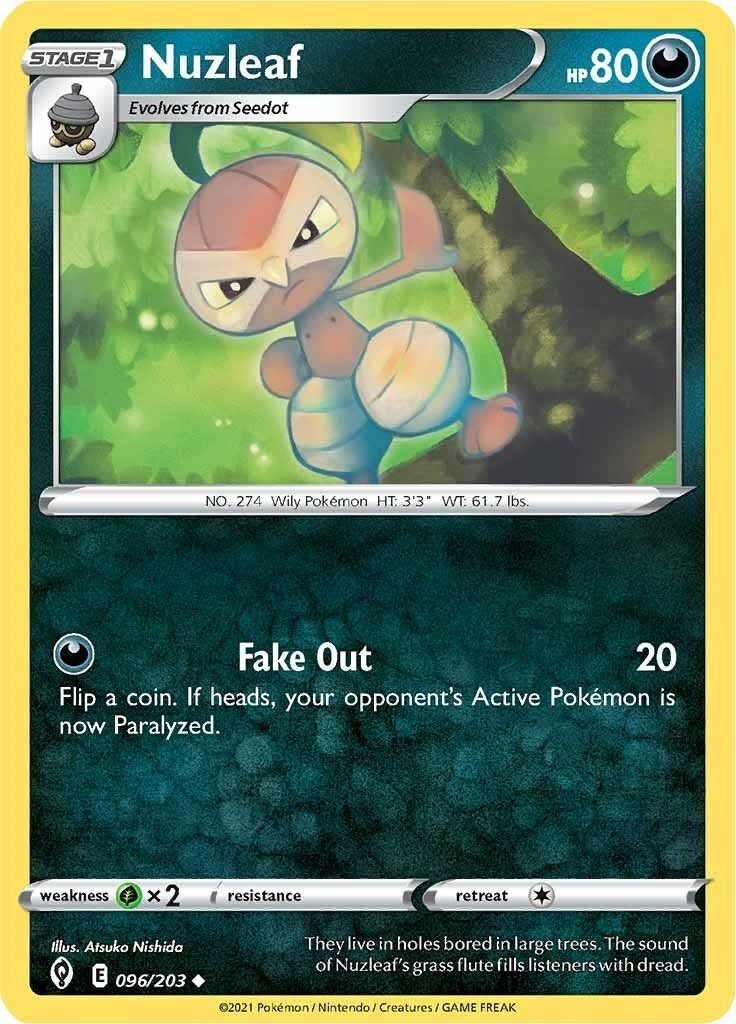 Image for Nuzleaf (096/203) (SWSH07: Evolving Skies) - Pokemon