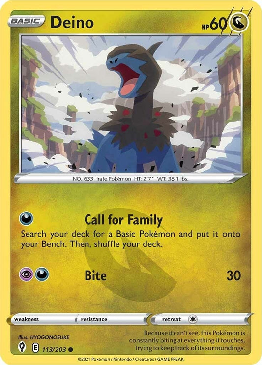 Image for Deino (113/203) (SWSH07: Evolving Skies) - Pokemon
