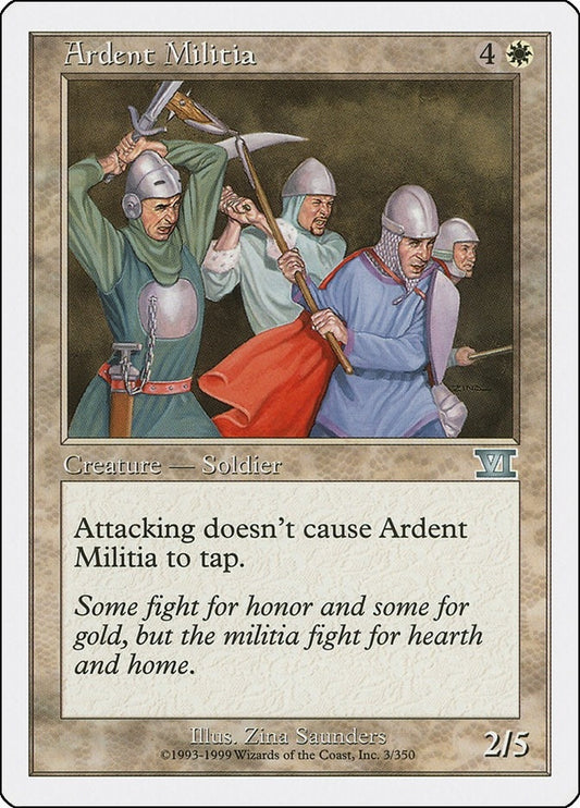 Image for Ardent Militia (3) (Classic Sixth Edition) - Magic: The Gathering