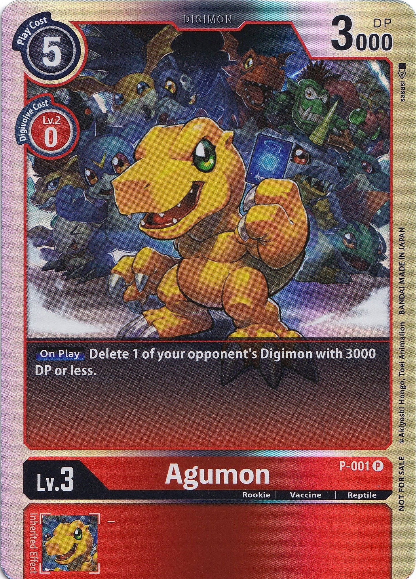 Image for Agumon - P-001 (Rainbow Foil) (P-001 P) (Digimon Promotion Cards) - Digimon Card Game