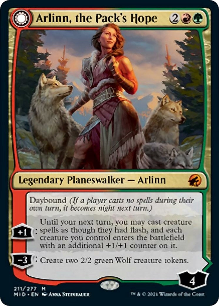 Image for Arlinn, the Pack's Hope (211) (Innistrad: Midnight Hunt) - Magic: The Gathering