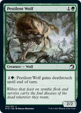 Image for Pestilent Wolf (192) (Innistrad: Midnight Hunt) - Magic: The Gathering