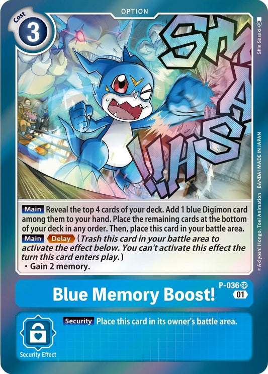 Image for Blue Memory Boost! (P-036 SR) (Digimon Promotion Cards) - Digimon Card Game