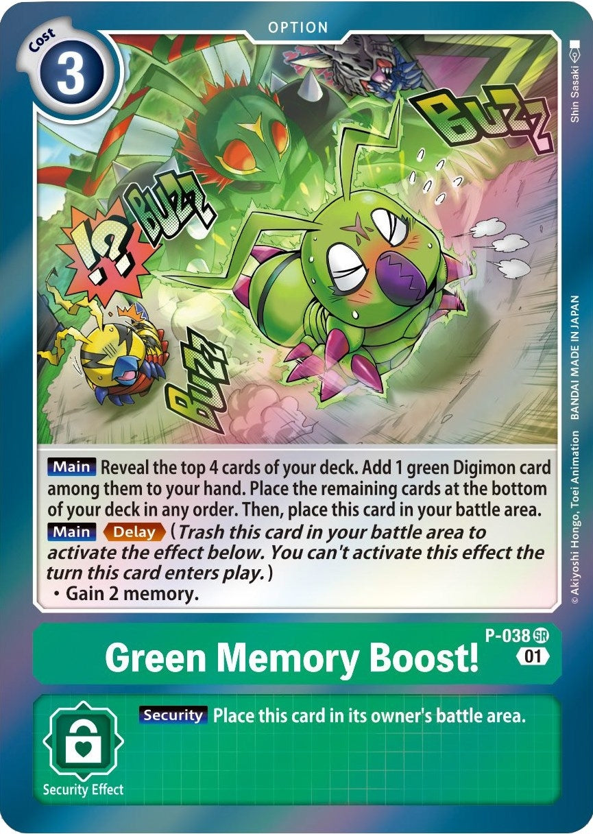 Image for Green Memory Boost! (P-038 SR) (Digimon Promotion Cards) - Digimon Card Game