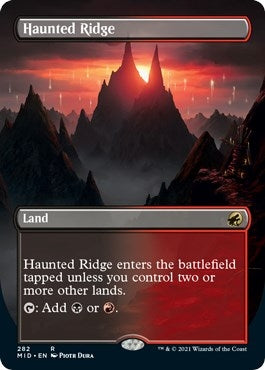 Image for Haunted Ridge (Borderless) (282) (Innistrad: Midnight Hunt) - Magic: The Gathering