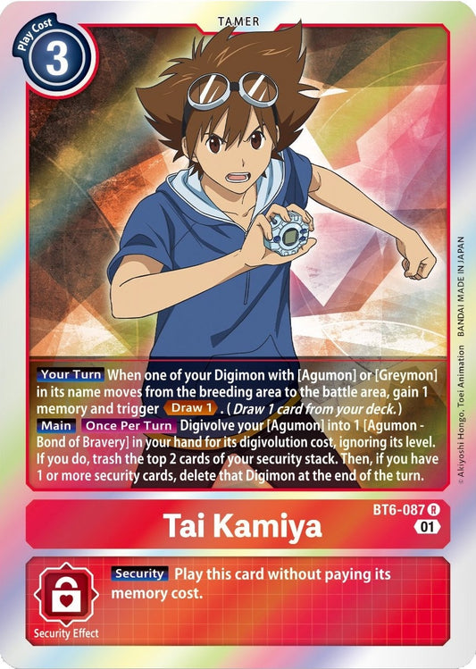 Image for Tai Kamiya (BT6-087 R) (Double Diamond) - Digimon Card Game