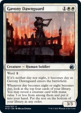 Image for Gavony Dawnguard (20) (Innistrad: Midnight Hunt) - Magic: The Gathering
