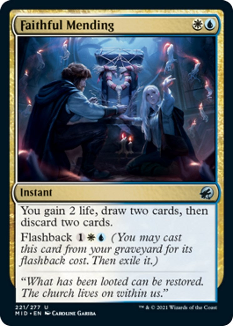 Image for Faithful Mending (221) (Innistrad: Midnight Hunt) - Magic: The Gathering